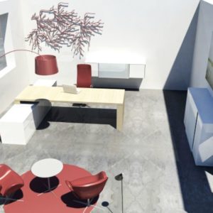 Schreibtisch Mit Holzgestell BU-F928
